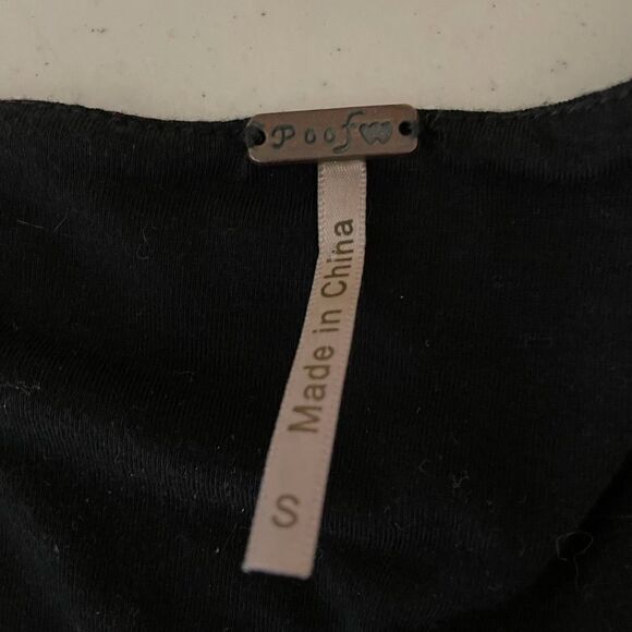 Poof black blouse with v neck - Picture 5 of 7